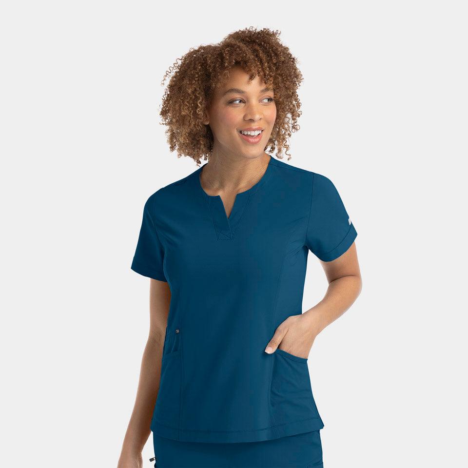 Women's Notched Neck Top EPIC - Bayberry Uniforms